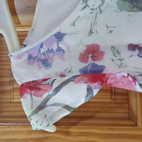 Motherhood Maternity Pink Floral Flutter Sleeve Midi  Dress Size M - Picture 5 of 13